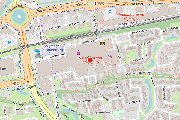 Brandweer-melding op Zwanenveld, Nijmegen op 28 juni, kaart-overzicht