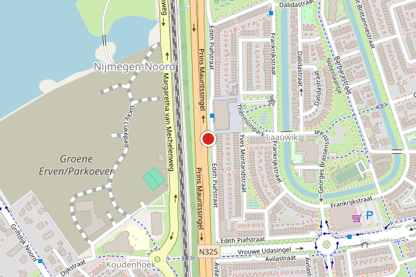 Brandweer-melding op Edith Piafstraat, Lent op 28 juni, kaart-overzicht