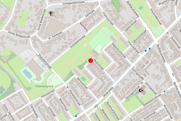 Brandweer-melding op Plutostraat, Nijmegen op 28 juni, kaart-overzicht