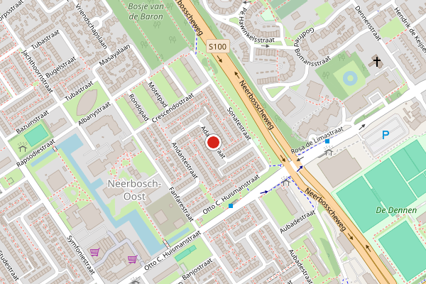 Brandweer-melding op Adagiostraat, Nijmegen op 28 juni, kaart-overzicht