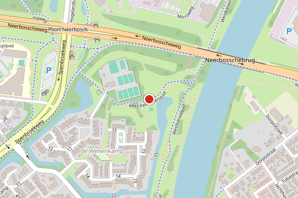 Brandweer-melding op Kees Pellenaarspad, Nijmegen op 28 juni, kaart-overzicht