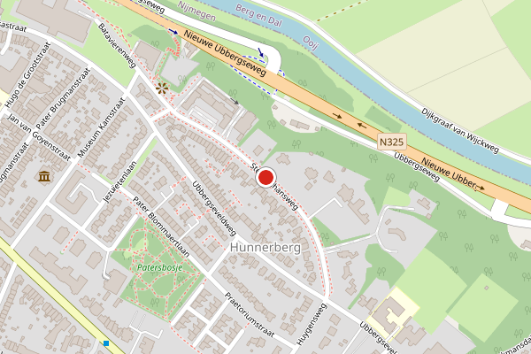 Brandweer-melding op Sterreschansweg, Nijmegen op 28 juni, kaart-overzicht