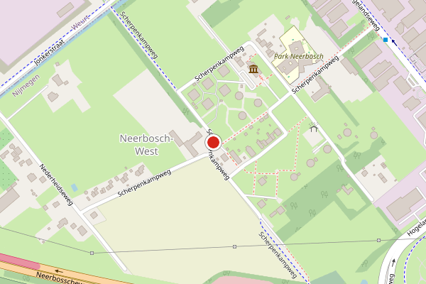 Brandweer-melding op Scherpenkampweg, Nijmegen op 28 juni, kaart-overzicht