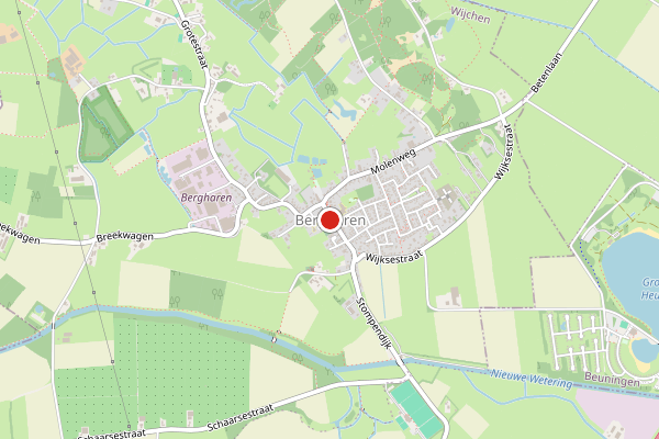 Brandweer-melding op Bergharen op 29 juni, kaart-overzicht