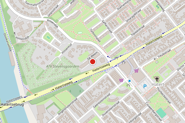 Brandweer-melding op De Weem, Nijmegen op 30 juni, kaart-overzicht