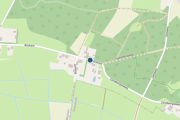 Politie-melding op Boskant, Wijchen op 30 juni, kaart-overzicht
