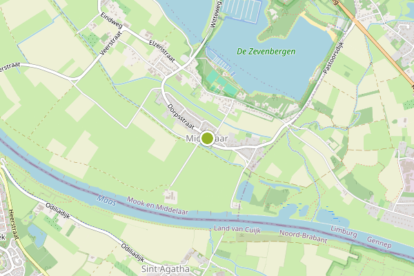 Ambulance-melding op Middelaar op 30 juni, kaart-overzicht