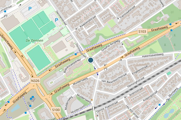 Politie-melding op Dennenstraat, Nijmegen op 1 juli, kaart-overzicht