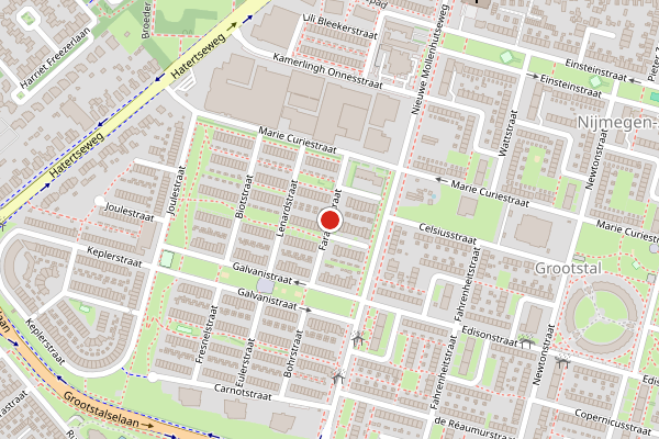 Brandweer-melding op Faradaystraat, Nijmegen op 2 juli, kaart-overzicht