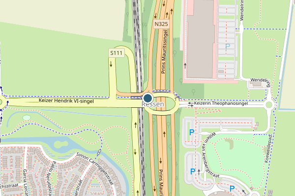 Politie-melding op Keizer Augustusplein, Nijmegen op 2 juli, kaart-overzicht