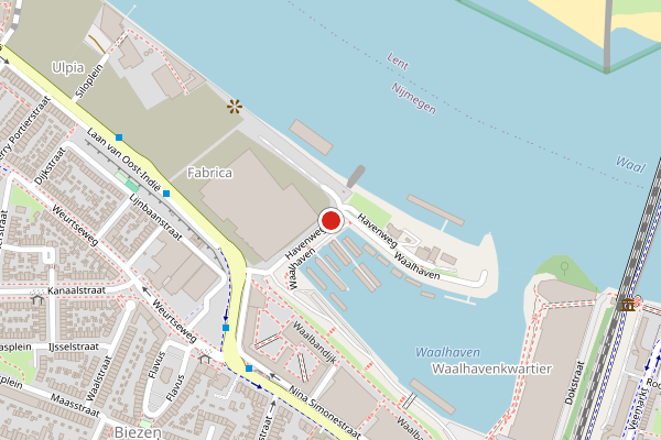 Brandweer-melding op Havenweg, Nijmegen op 3 juli, kaart-overzicht