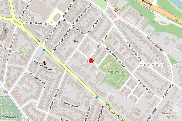 Brandweer-melding op Pater Leijdekkersstraat, Nijmegen op 4 juli, kaart-overzicht