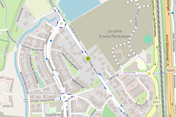 Ambulance-melding op Griftdijk Noord, Lent op 5 juli, kaart-overzicht