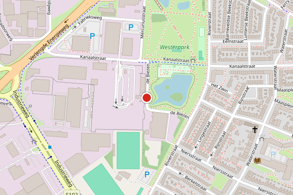 Brandweer-melding op de Biezen, Nijmegen op 6 juli, kaart-overzicht