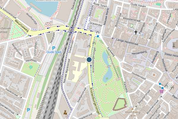 Politie-melding op Kronenburgersingel, Nijmegen op 7 juli, kaart-overzicht