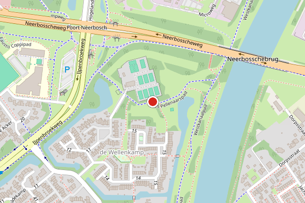 Brandweer-melding op Kees Pellenaarspad, Nijmegen op 7 juli, kaart-overzicht