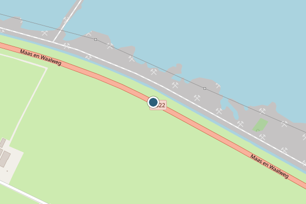 Politie-melding op Maas en Waalweg, Winssen op 9 juli, kaart-overzicht