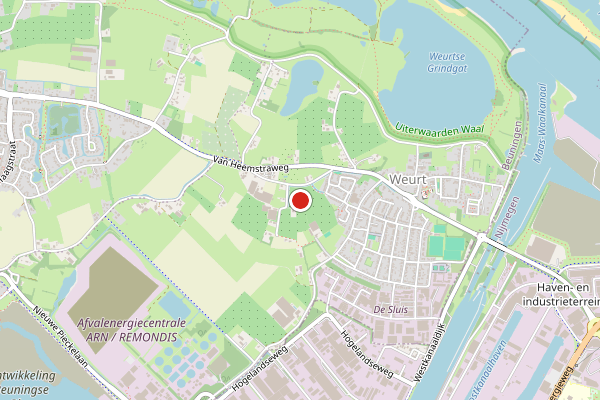 Brandweer-melding op Scharsestraat Dijk, Weurt op 9 juli, kaart-overzicht