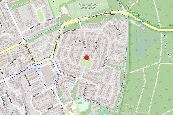 Brandweer-melding op Eikendreef, Malden op 10 juli, kaart-overzicht