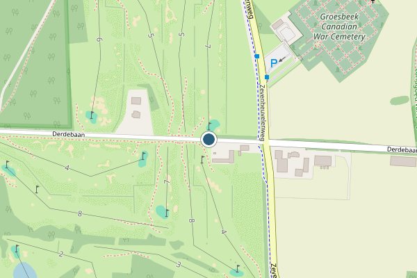Politie-melding op Derdebaan, Groesbeek op 12 juli, kaart-overzicht