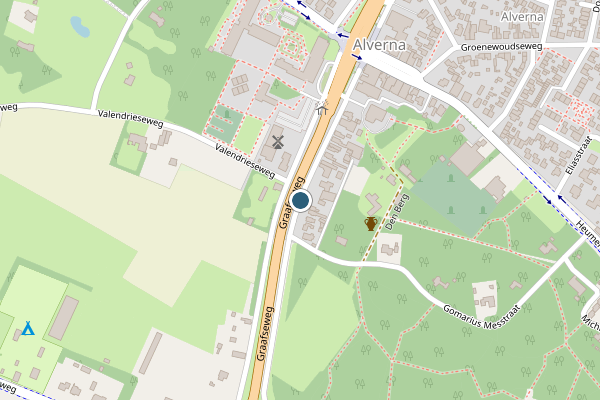 Politie-melding op Graafseweg, Wijchen op 13 juli, kaart-overzicht