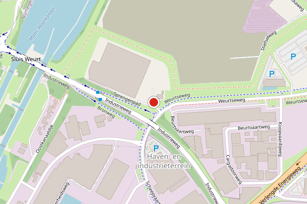 Brandweer-melding op Sprengenweg, Nijmegen op 13 juli, kaart-overzicht