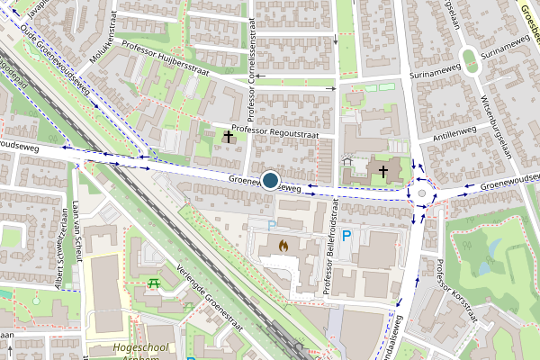 Politie-melding op Groenewoudseweg, Nijmegen op 14 juli, kaart-overzicht