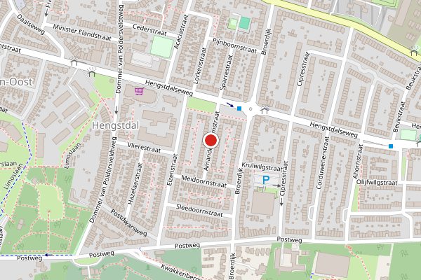 Brandweer-melding op Amandelboomstraat, Nijmegen op 14 juli, kaart-overzicht