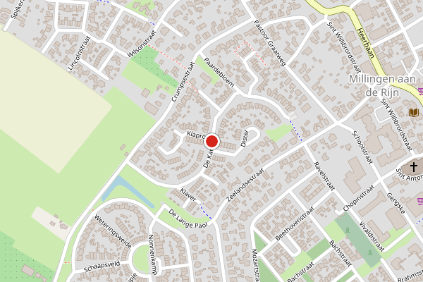 Brandweer-melding op De Kamp, Millingen aan de Rijn op 14 juli, kaart-overzicht