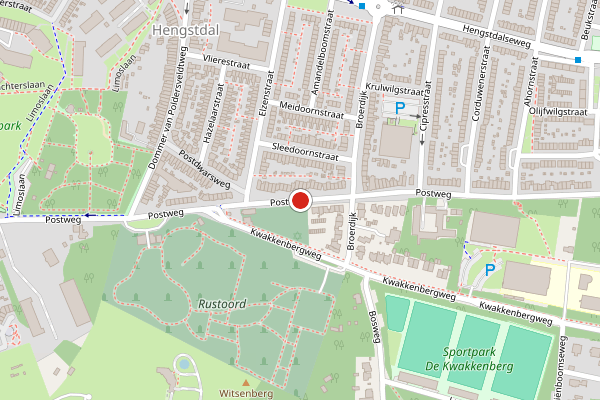 Brandweer-melding op Postweg, Nijmegen op 15 juli, kaart-overzicht
