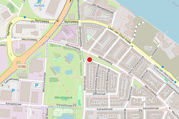 Brandweer-melding op Weurtseweg, Nijmegen op 15 juli, kaart-overzicht