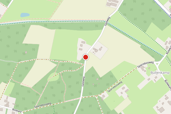 Brandweer-melding op Geitweg, Wijchen op 17 juli, kaart-overzicht