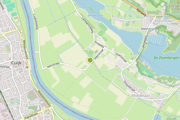 Ambulance-melding op Middelaar op 17 juli, kaart-overzicht