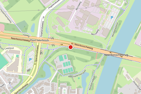 Brandweer-melding op Neerbosscheweg, Nijmegen op 20 juli, kaart-overzicht