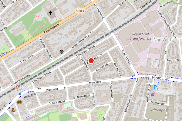 Brandweer-melding op Zichtstraat, Nijmegen op 22 juli, kaart-overzicht