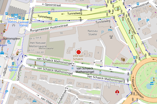 Brandweer-melding op Mathonsingel, Nijmegen op 29 juli, kaart-overzicht