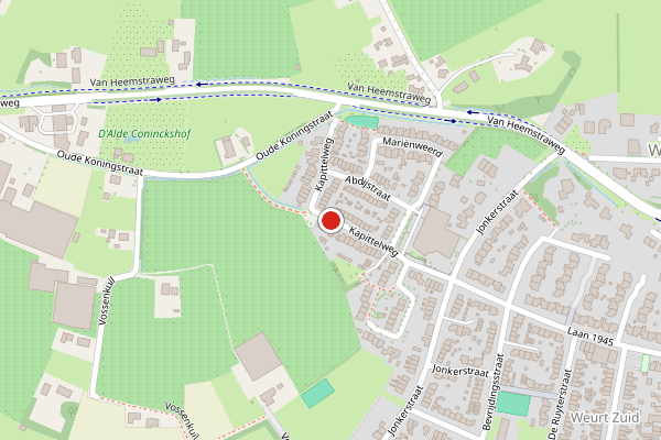 Brandweer-melding op Kapittelweg, Weurt op 29 juli, kaart-overzicht