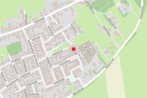 Brandweer-melding op Dorsvlegel, Bergharen op 30 juli, kaart-overzicht