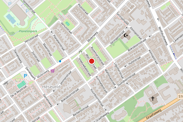 Brandweer-melding op Wijnbesstraat, Nijmegen op 31 juli, kaart-overzicht