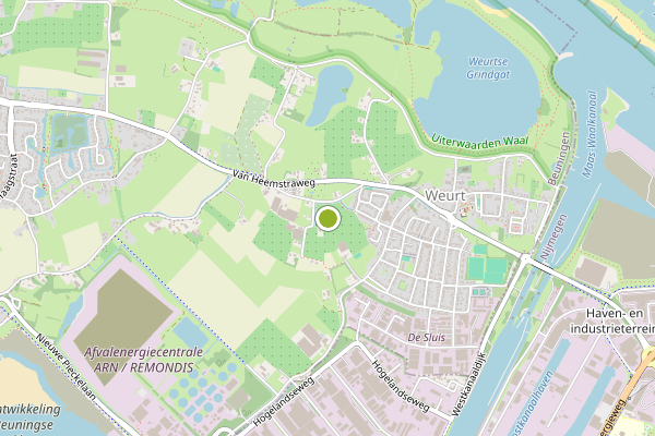 Ambulance-melding op Weurt op 1 augustus, kaart-overzicht