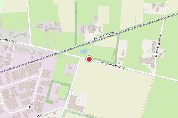 Brandweer-melding op Cranenburgsestraat, Groesbeek op 1 augustus, kaart-overzicht