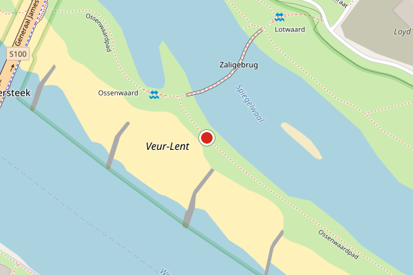 Brandweer-melding op Ossenwaardpad, Lent op 2 augustus, kaart-overzicht