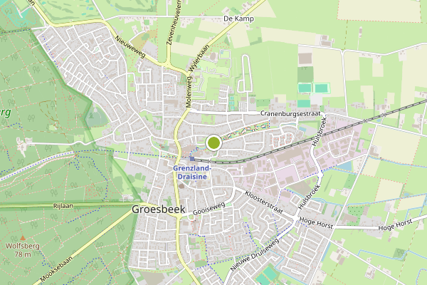 Ambulance-melding op Groesbeek op 3 augustus, kaart-overzicht
