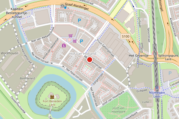Brandweer-melding op Moormannstraat, Lent op 3 augustus, kaart-overzicht