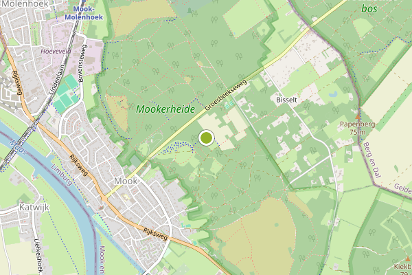 Ambulance-melding op Mook op 3 augustus, kaart-overzicht