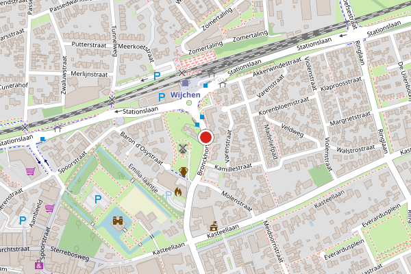 Brandweer-melding op Bronckhorstlaan, Wijchen op 4 augustus, kaart-overzicht