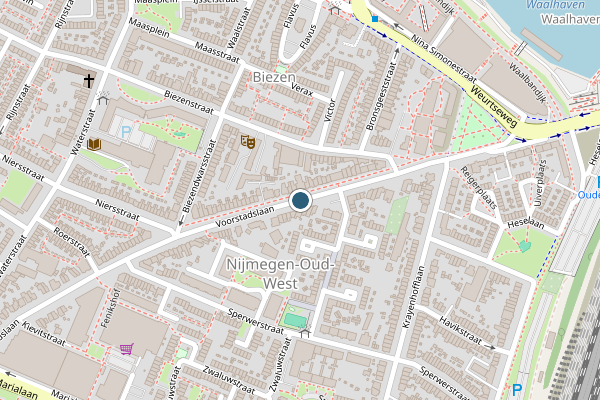 Politie-melding op Voorstadslaan, Nijmegen op 6 augustus, kaart-overzicht