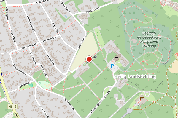 Brandweer-melding op Cenakelweg, Heilig Landstichting op 6 augustus, kaart-overzicht
