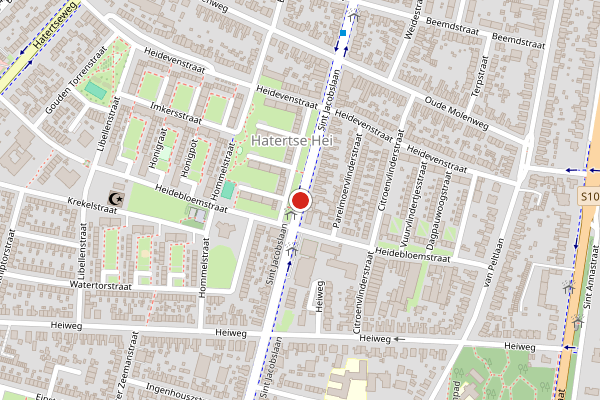 Brandweer-melding op St. Jacobslaan, Nijmegen op 7 augustus, kaart-overzicht