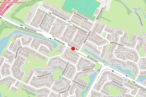 Brandweer-melding op Broekstraat, Nijmegen op 3 juni, kaart-overzicht